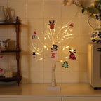 Money Tree Gift Card Holder 24 LED Birch Twig Treelights Battery/USB Powered Light Up Display Twig Gift Card Holder with 22 Clear Clips for Graduation Birthday Wedding Photo (Warm Color)