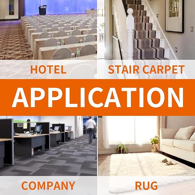 TAPEBEAR Double Sided Carpet Tape 2Inch x 20Yards x 2Rolls, Heavy Duty Rug Tape Residue-Free Carpet Gripper for Area Rugs, Wood, Floor, Multipurpose Gripper Non Slip Tape, White