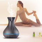 Aroma Essential Oil Diffuser, 400ml Ultrasonic Cool Mist Humidifier with Waterless Auto Shut-Off and Cleaning Kit for Home, Yoga, Office, Spa, Bedroom, Baby Room - Wood Grain