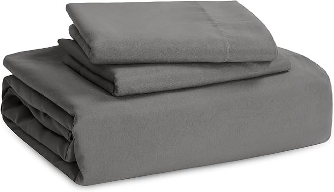Bedsure Dark Grey Oversized Queen Duvet Cover - 3 Pieces Prewashed Cotton-Like Extra Soft Bedding Set, Includes 1 Duvet Cover 98x98 Inches with Zipper Closure & 2 Pillow Shams, Comforter Not Included