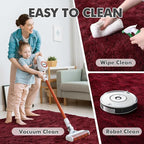 9x12 Ft Extra Large Shag Rugs for Living Room, Ultra Soft Fluffy Furry Area Rugs for Bedroom Indoor Floor, Aesthetic Carpet for Kids Home Decor (Burgundy)