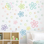 187PCS Flower Bubbles Wall Decals Under The Sea Birthday Party Decorations Ocean Wall Stickers Wall Decor for Bathroom Nursery Bedroom Home Classroom Car