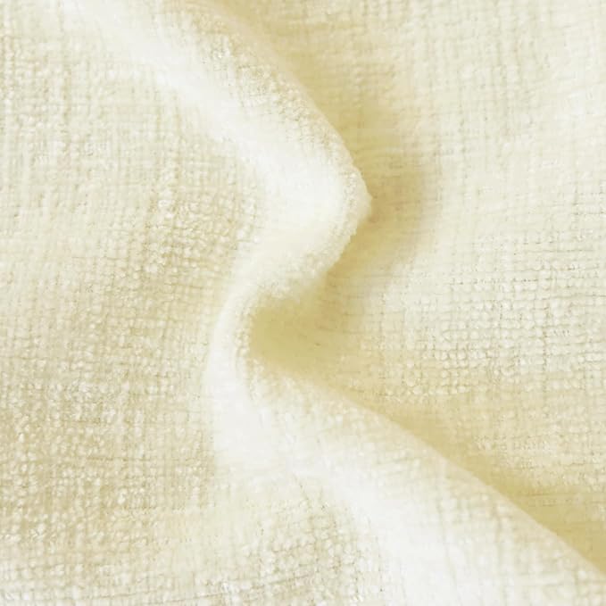 CaliTime Throw Pillow Covers Decorative 12 X 20 Inches Pack of 2 Cozy Chenille Cushion Cases for Couch Sofa Bed Living Room Home Beige