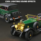 Model Car Kits Adults and Boys 1/24 Diecast Cars Phantom Generation Vintage Car Collectibles,Die Cast Metal Pull Back Cars with Lights and Sounds,Toy Cars for Boys Age 3-12（Green）