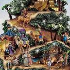 Thomas Kinkade Illuminated Nativity Tabletop Tree: Glory to The Newborn King