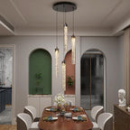 Mini Chandelier Crystal Pendant Lights,Bubble Crystal Chandelier for Living Room Bedroom Modern LED Ceiling Light Dimmable 2700k-6000k