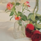 16pcs Glass Bud Vase, Small Vase for Flower, Clear Flower Vases for Centerpieces, Mini Vintage Vase in Bulk for Wedding Table Home Decoration