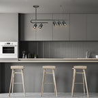 Globe Electric 64000121 32" 5-Light Track Lighting, Matte Black, Side Canopy, Pivoting Track Heads, Side Canopy