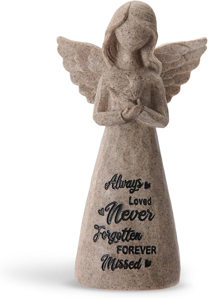 Cardinal Gifts for Women -6 inch Memorial Gift, Cardinal Decor,Sympathy Gifts for Loss of Loved One,Grief Gifts for Women, Resin Home Decor Sculpted Hand-Painted Angel Figurine