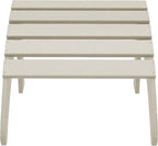 WestinTrends Outdoor Ottoman, Patio Adirondack Ottoman Foot Rest, All Weather Poly Lumber Folding Foot Stool for Adirondack Chair, Widely Used for Outside Porch Pool Lawn Backyard, Sand