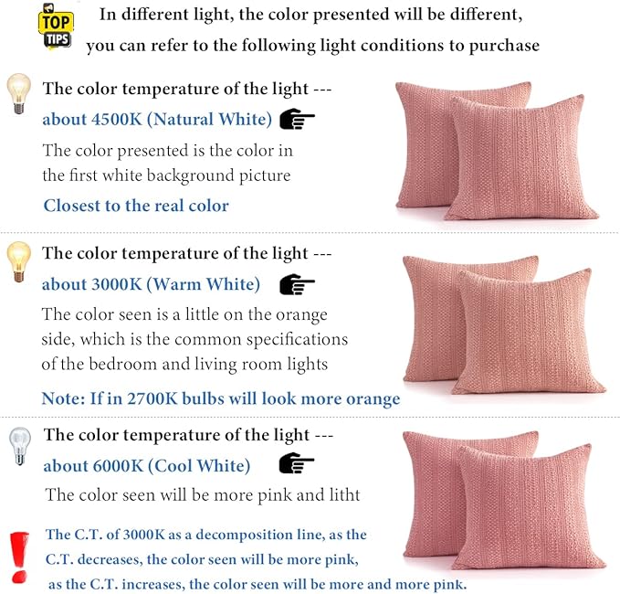 18x18 Throw Pillow Cover 1pc Boho Decorative Pillow Shams Stone Washed Cotton Pillowcase Waffle Square for Couch Sofa Chair Bed Car,Coral Pink