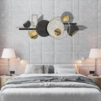 Lucky Monet Large Wall Decor for Living Room, Modern Metal Wall Art, 3D Textured Geometric Wall Sculpture 59"x24" Wall Hanging Decoration for Dinning Room Bedroom Entryway