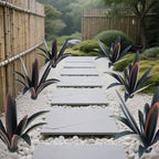 DIY Metal Agave Plant Art Yard Tequila Art Sculpture, Tequila Rustic Garden Sculpture Statue Outdoor Decor,Agave Metal Plants for Yard, Garden Lawn Ornaments (12 Leaves -Black)