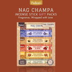 Tulasi Nag Champa Incense Sticks Gift Pack of 6, Hand Rolled Fragrance Incense Sticks for Aromatherapy, Relaxing, Yoga, Meditation, Prayer, Agarbatti Stick with Natural Oils (15gm x 6)