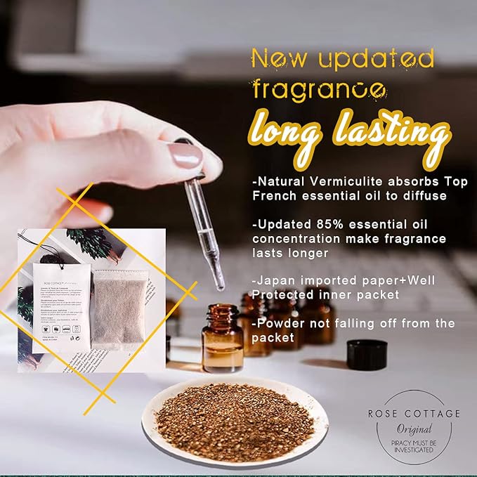 Rose Cottage Large 12 Packs Closet Deodorizer Freshener Closet Air Freshener Home Scented Sachets Room Freshener Scents Air Freshener Closet Odor Eliminator 4 Scents Floral