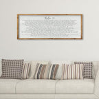 ZZJJHYWGQ Bible Verse Wall Decor Psalm 91 Wall Art 32"×12" Scripture Print Sign for Living Room Home Religious Prayer Room Family Christian Inspirational Quotes Catholic Wall Hanging (Wood)