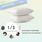 Shredded Memory Foam Pillows, Standard (2-Packs), Adjustable Bed Pillows for Side Back Stomach Sleepers,Comfy Cooling Pillows for Sleeping with Washable Cover