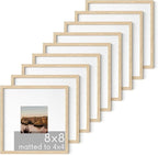 HAUS AND HUES Beige Square Frames Set of 9-8x8