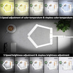 LED Desk Lamp for Home Office, 41.5" White Clip on Architect Desk Lamp with Clamp, 24W Adjustable Dimmable Bright Swing Arm Eye Care LED Table Light Clamp on Office Lighting