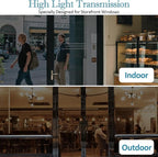 Window Film Transparent Heat Control UV Blocking, 30% VLT Window Tint for Shopfront Glass with Installation Tools, PET Material, Ideal for Stores, Glass Doors and Display Windows, 23.6Inch×196.9Inch