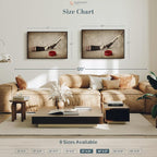 Elephant Stock Vintage Ice Hockey Wall Art - Horizontal Framed Canvas - 1-Piece Hallway Wall Decor - Photography Sports Canvas Print - Brown and Beige Decor for Wall - 37" X 25"