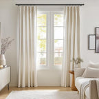 Oneach Black Curtain Rods for Windows 48 to 84 Inch, 1 Inch Pole Adjustable Length Heavy Duty Metal Curtain Rod Set, for Outdoor Bedroom Kitchen Living Room (16 to 88 Inch)