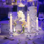 Foaincore 36 Pcs Candlestick Holders Bulk 2.5 Inch Taper Candle Holder for Table Centerpiece Thick Glass Ritual Candle Stand for Wedding Christmas Valentines Festival Party Decorations (Clear)