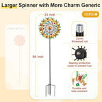 Lairander Butterfly Outdoor Wind Spinners, 84'' Large Garden Wind Spinner, Metal Yard Art Wind Sculptures & Spinners, Garden Decor for Outside Yard Ornaments Clearance Gift for Family