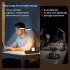 Desk Lamp with 4-Port Charging Station (2 AC Outlets, USB-C, USB-A), 5 Color Modes & Adjustable Brightness, Flexible Gooseneck Arm, Eye-Protecting LED Light Source, Ideal for Home Offices & Bedrooms