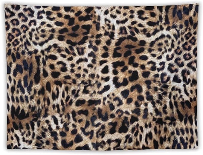 HZOHNAGO Leopard Print Tapestry Nature Wildlife Vintage Cheetah Fur Spot Animal Skin Wild Animals Spots Printed Wall Tapestry Painting Wall Hanging for Bedroom Living Room Dorm 80" W x 60" H