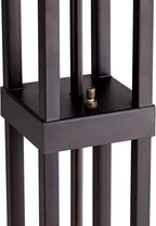 Robert Louis Tiffany Ranier Mission Tiffany Style Standing Floor Lamp with Night Light LED 59.5" Tall Bronze Copper Multicolored Stained Art Glass Shade Decor for Living Room Reading House Bedroom