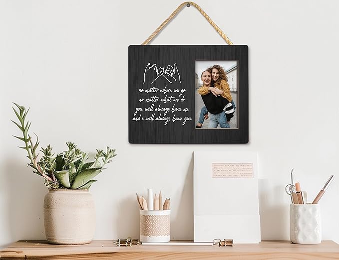 Orchroma Friends Picture Frame,Long Distance Friends Gifts,Soul Sister Photo Frame,Friendship Gifts for Women,8x10 Inch (Black)