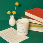 Literie NYC Inspired Scented Candle: Late Fees at The Library - Paper & Linen Scent, 9oz, 50 Hour Burn, Vegan Soy & Coconut Blend Candle for Home Decor, Gift for Women & Men