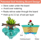 Vertical Planter, 5 Tier Stackable Strawberry Planter with Garden Tool Set, Movable Indoor/Outdoor Garden Herb Pot for Growing Vegetables and Succulents, Teal