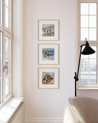 HAUS AND HUES Solid Oak Wood 12”x12” Picture Frames Matted to 8”x8” Set of 3-12x12 Photograph Frames With Mat, 12 by 12 Picture Frames Square, 12 x 12 Square Frames (Beige Oak Frames)