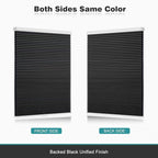 Changshade Cordless Cellular Shades, Blackout Honeycomb Shades for Windows, Pull Down Pleated Blinds, Easy to Install for Indoor Windows and French Doors,59" W x 72" H, Black