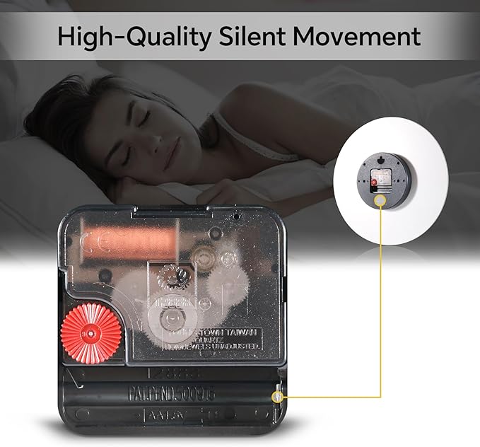 VIKMARI Black Modern Marble Texture Clock Gold Hands Rustic Kitchen Decor 12 Inch Wall Clock Battery Operated Non-Ticking Large Round Quartz Golden Decorative for Office Bedroom, Living Room