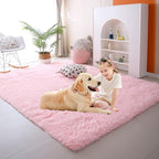 CAIYUECS Light Pink Rug for Bedroom Girls,8x10 Feet Soft Fluffy Shag Area Rugs for Living Room,Large Plush Cute Kids Baby Shaggy Bedside Indoor Floor Carpet for Teen Dorm Room Aesthetic