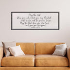 LuZhiQiang Numbers 6:24-26 Scripture Wall Art 40"x15" May The Lord Bless You And Protect You Sign Bible Verses Christian Home Wall Decor (Black)