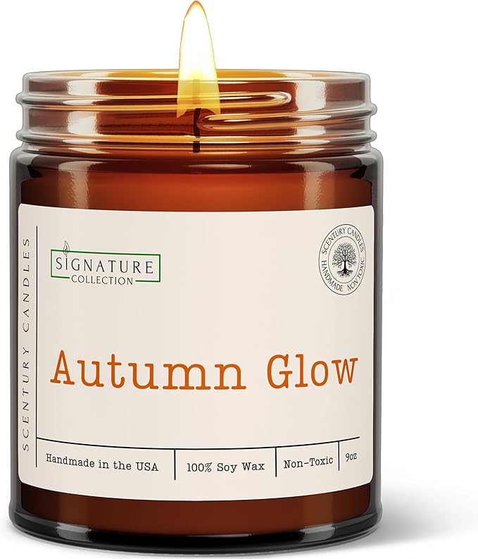 Autumn Glow Fall Scented Candle, Many Scents to Choose from, All Natural Non-Toxic Soy Wax, Handmade in The USA (Autumn Glow)