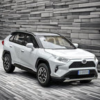 Model Car Compatible 1/32 RAV4 Toy Car Alloy Diecast Collectible Model with Light and Sound Toy Vehicle for Boys Kids Toddler Gift White Car
