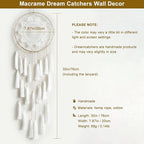 Artilady Macrame Dream Catchers for Bedroom - Tassel Wall Hanging Handmade Dreamcatchers Home Decor with Tassel Feather Ornament Craft Blessing Gift