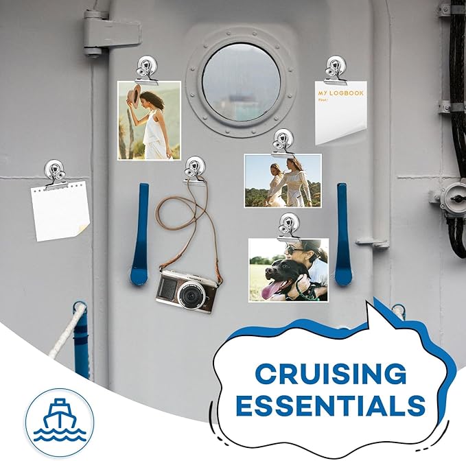 DIYMAG Hanging Photo Magnetic Clips, 20 Pack Fridge Magnets Heavy Duty Holder Party Graduation Collage Picture Display DIY Clip for Refrigerator Home Whiteboard Office Locker Classroom Silver