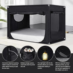 Bed Canopy Portable Blackout Bed Tent Privacy Tent for Adult Indoor Sleeping with 3 Doors, Storage Bag