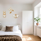 Vintage Wall Sculpture Animals Gold Bird Mirrors - Gold Resin Hummingbird and Glass Wall Decor, Perfect for Victorian and European Themed Homes