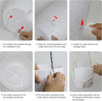 10 inch Self Watering Hanging Planters, 2 Pack Hanging Baskets for Indoor Outdoor Plants, Hanging Flower Pots with Drainage Holes and 2 Kinds of Plant Hangers for Garden Decor, Speckled White