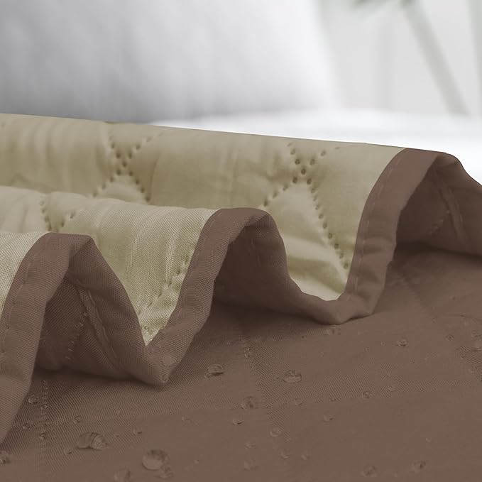 Easy-Going Sectional Couch Covers for Dogs L Shape Sofa Cover Reversible Sofa Slipcover Chaise Lounge Cover Furniture Protector Cover for Pets Dog Cat (30 x 50 inches, Brown/Beige)