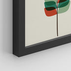 SIGNWIN Framed Mid-Century Modern Retro Botanical Flower Garden Wall Art, Set of 4 Abstract Geometric Wall Decor Prints, Nature Wilderness Wall Décor for Living Room, Bedroom - 11"x14" Black