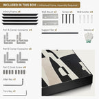 SIGNWIN 36"x72" Extra Large Framed Wall Art Black and White Abstract Geometric Design, Minimalist Modern Print for Home Living Room Bedroom Decor (Frame Assembly Required)