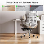 45"x54" Office Chair Mat for Hardwood Floor,Non-Skid Office Chair Mat Protect Your Floors from Damage, Comfortabl Desk Mat Easy Glide Rolling Plastic Floor Mat for Work, Home